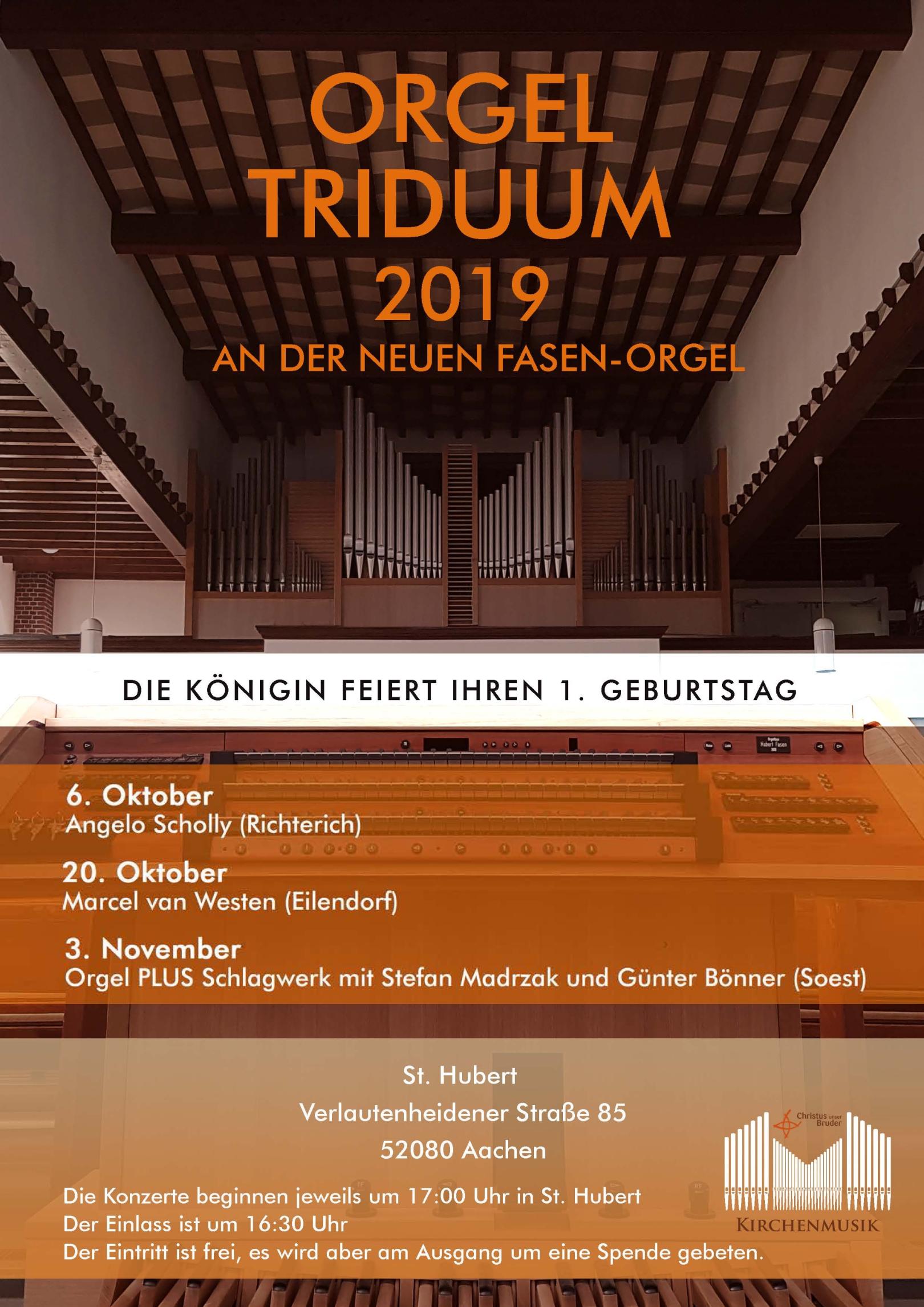 Orgel_triduum (c) Pfarre Christus Unser Bruder, Aachen, 2019